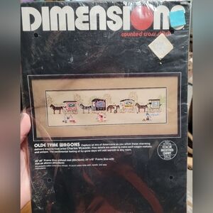 Dimension Counted Cross Stitch "Olde Tyme Wagons" - Multi-Color